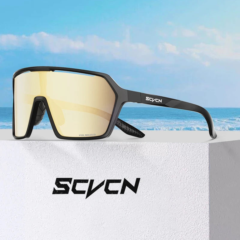 Scvcn Color Photochromic Sunglasses Cycling Glasses Sports for Men Mountain Bike Road Bicycle Fashion Eyewear Goggles UV400 MTB