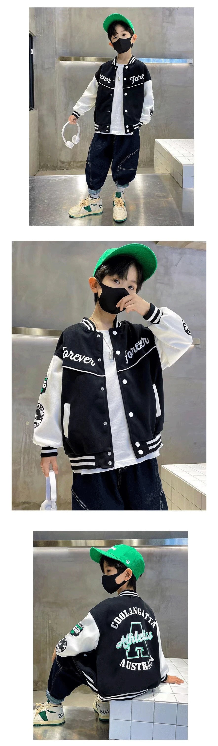 Boys Baseball Uniform Jackets For 3-14 Years Children Clothes For Teenage Boys Sports Outerwear Coat Spring Fashion Sweatshirts