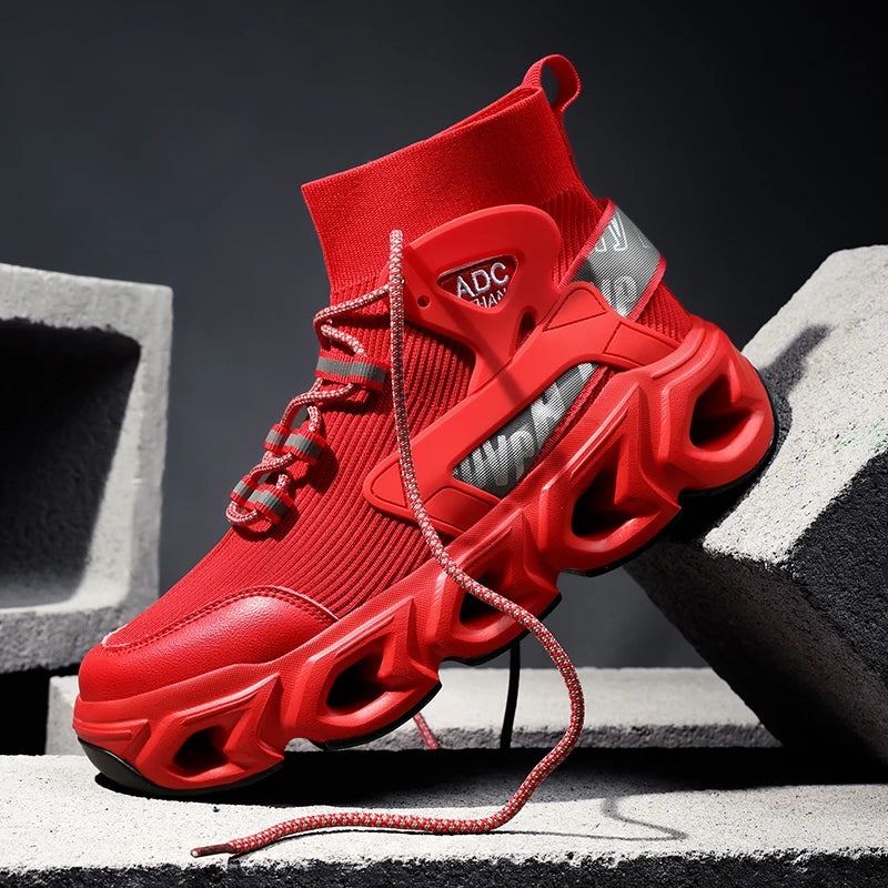 Hip-hop Sneakers Men High-tops High-street Sports Shoes Brand Designer Leisure Shoe Men Comfy Breathable Walking Shoes Male