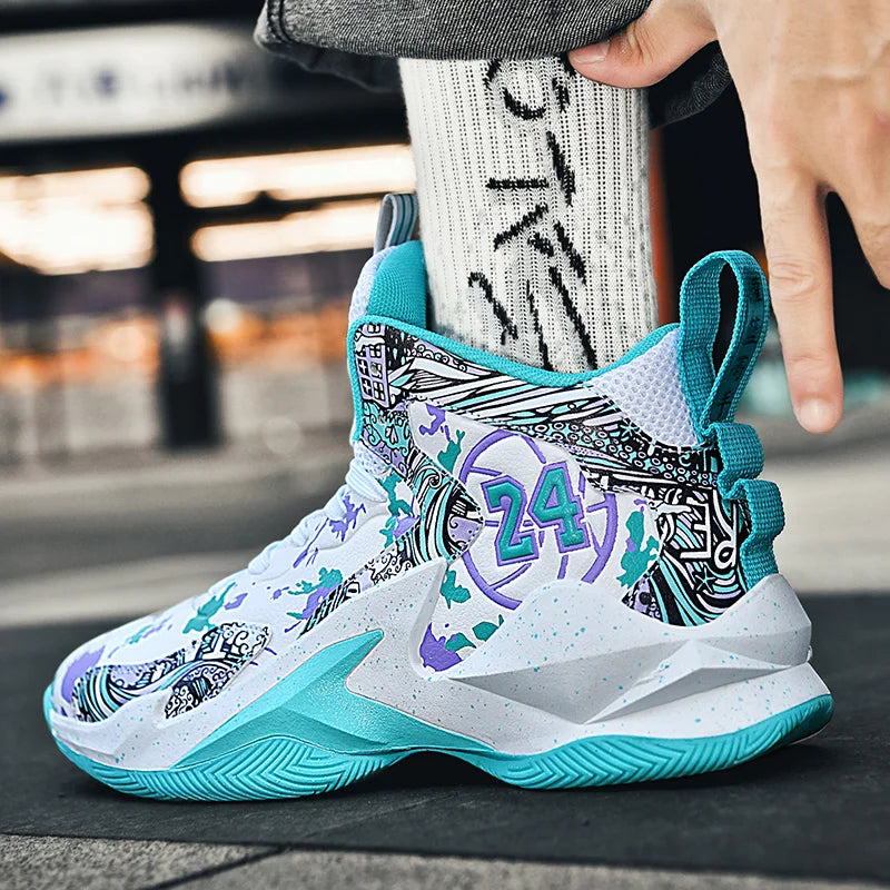 Men Basketball Shoes Field Training Sports Tennis Shoes 2024 New Male Sneakers Non Slip Luxury Basketball Shoes for Children