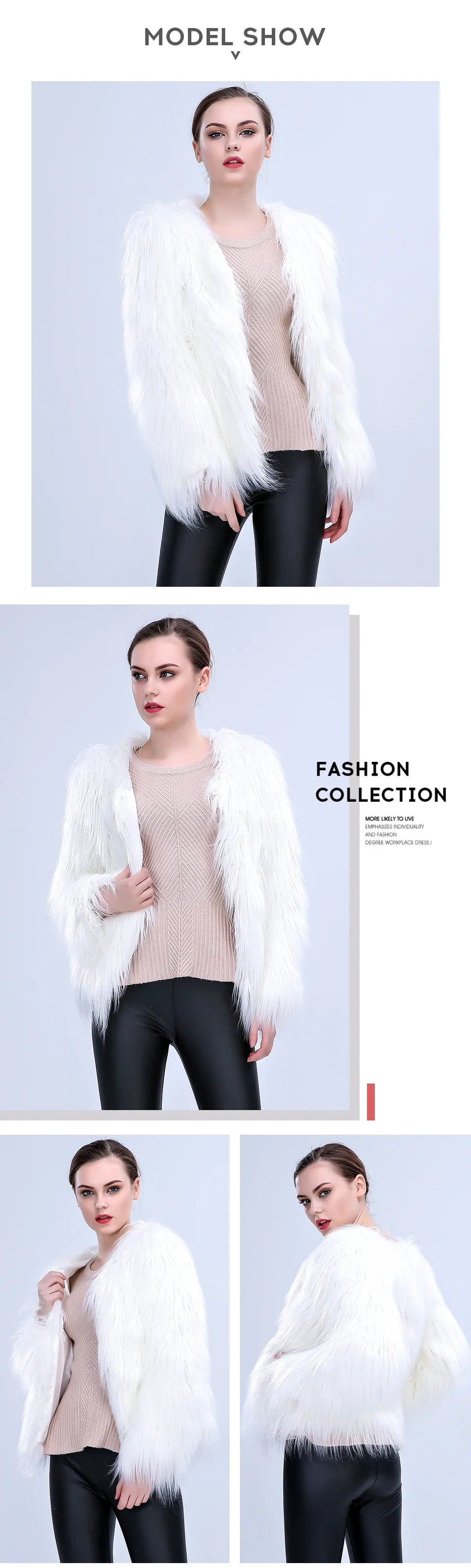 Women Faux Fur LED Light Coat Christmas Cosplay costumes Fluffy Fur jacket Outwear Winter Warm Festival Party Club Overhat