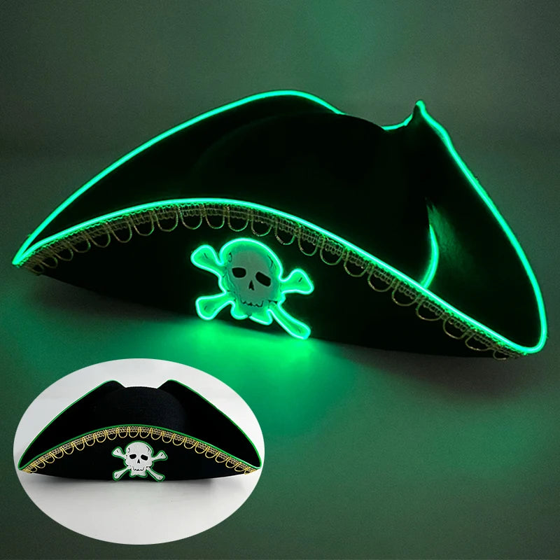 Glowing Decor  Supplies Luminous Cowboy hat  LED Pearlescent Cowboy  Cap Fashion Neon Light Hat For Party