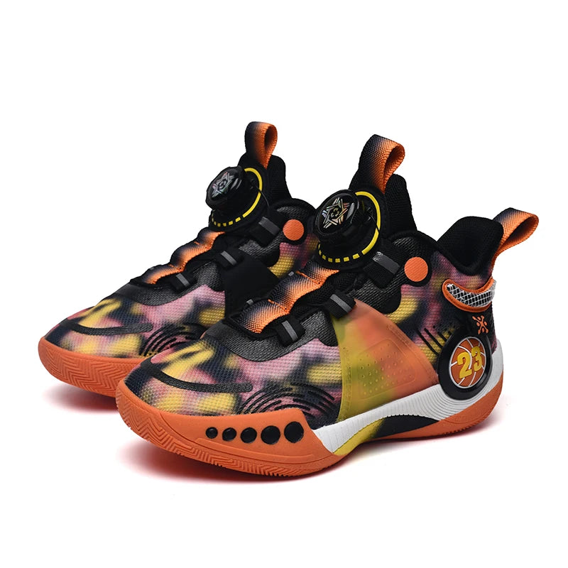 New children's sports shoes men's primary school students actual combat basketball shoes men's non-slip children's shoes