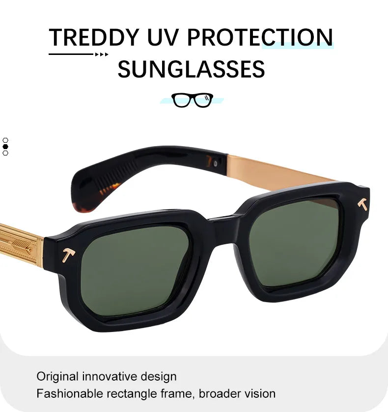Polarized Square Punk Sunglasses Men 2025 Luxury Brand Classic Rectangle Sunglass UV400 Driving Eyewear Fashion Outdoor Shades