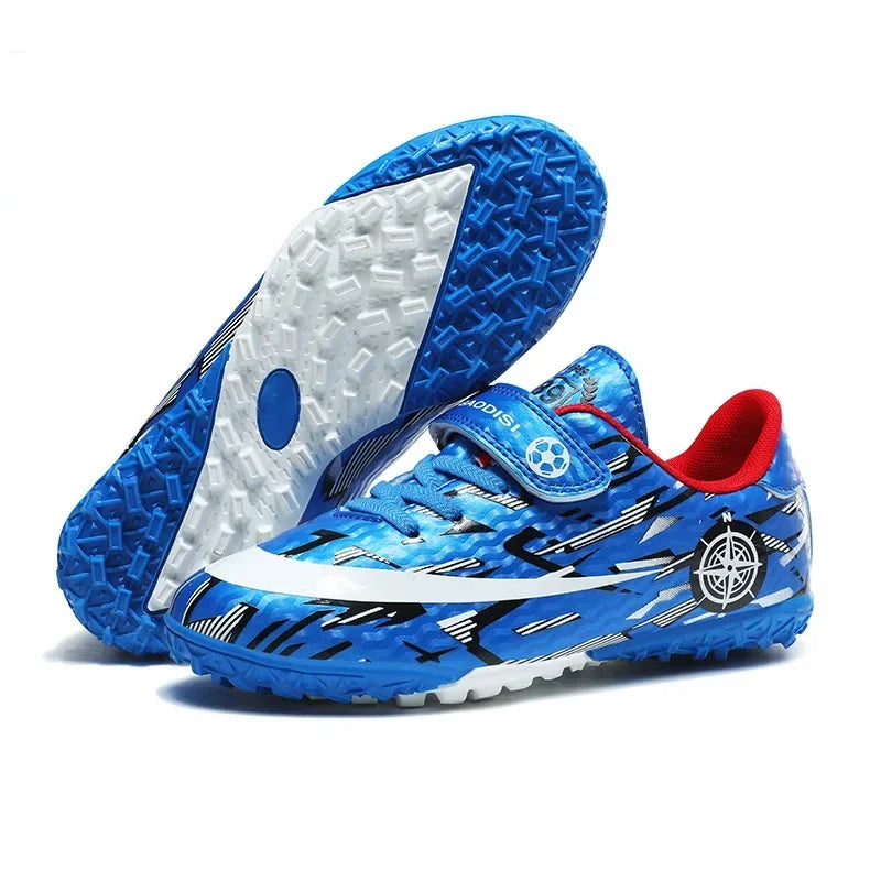 Boys Professional Football Training Shoes Running Sports Shoes Athletic Cleats Primary School Students Long Nails