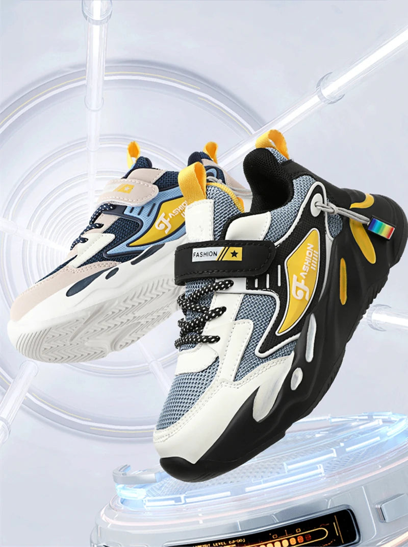 Children Sneakers for Boys Mesh Breathable Running Sports Shoes Kids Girls Flat Casual Shoes Big Size 40