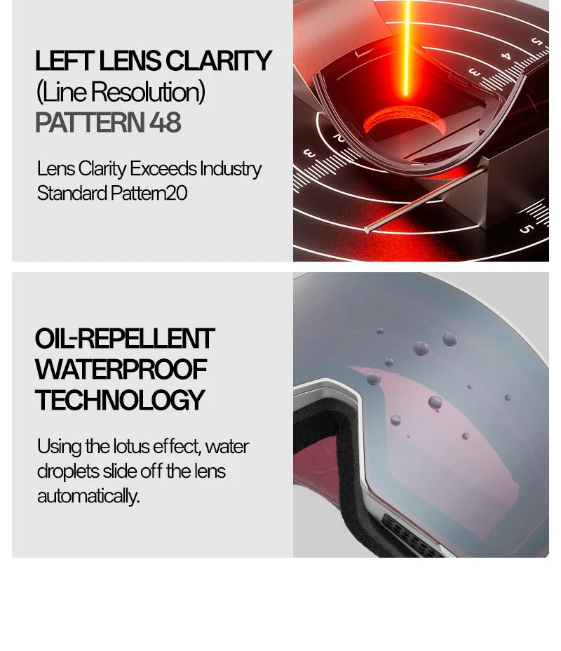 Kapvoe Men Outdoor Photochromic Snow Goggles Ski Goggles Winter Snowmobile Snowboard Anti-Fog Mask Women UV400 Sports Glasses