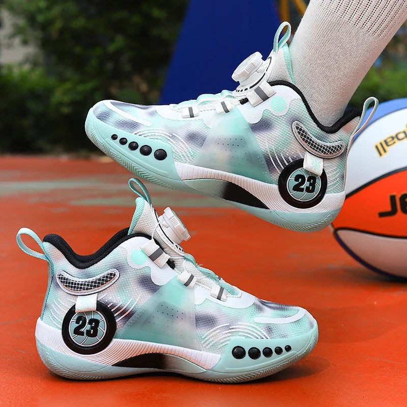 New children's sports shoes men's primary school students actual combat basketball shoes men's non-slip children's shoes