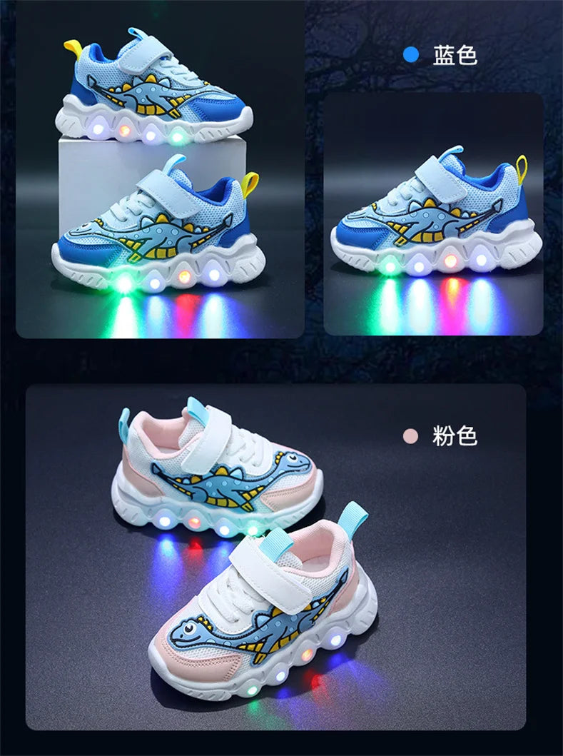 2023 New LED Children's Trainers Boys and Girls Tennis Shoes Sports Shoes for Toddlers Child Kids Sneakers