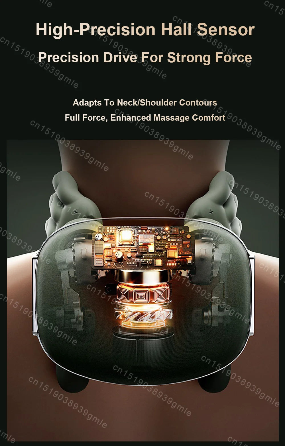 Heated Neck Massager Cervical Spine Massager Electric Kneading Neck Massager Deep Fatigue Relief Relax Muscle Hot Compress