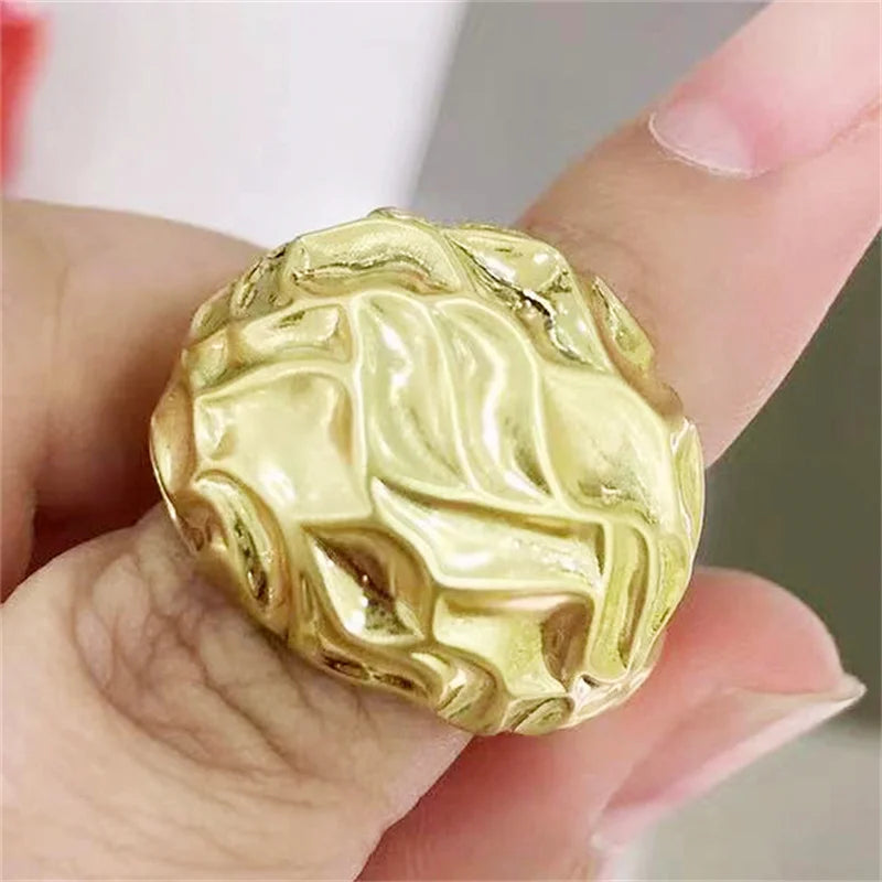 Rings For Girls Free Shipping Women Gold Plated Unique Cutout Shape Design African Bridal Wedding Ring Set Yll