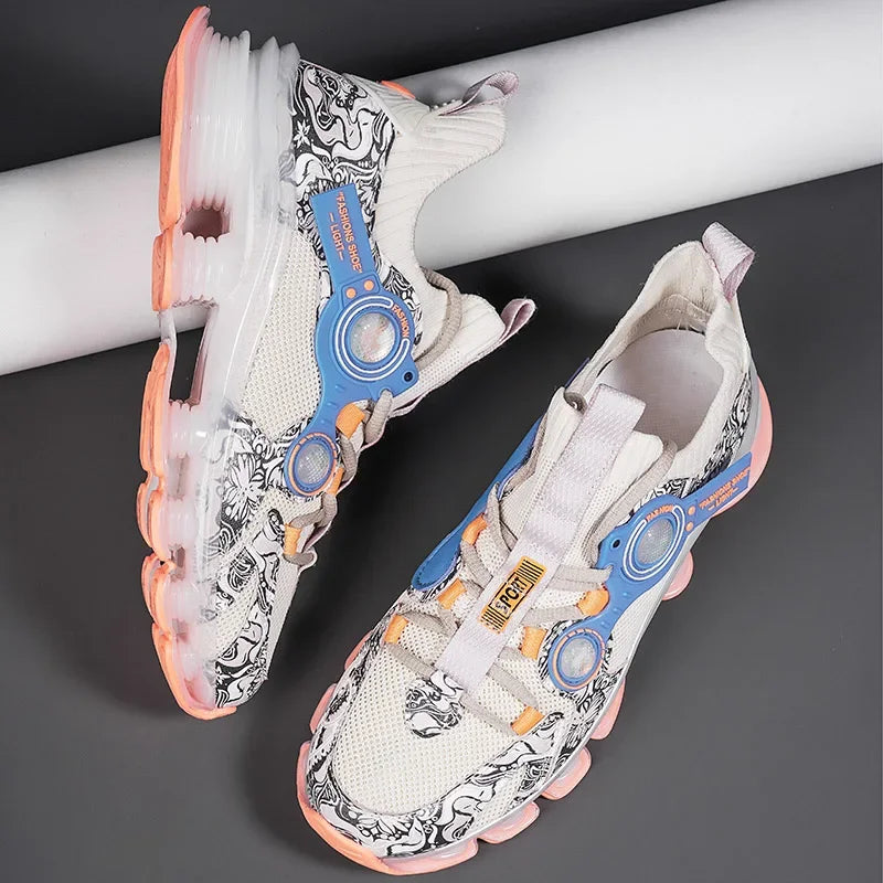 YRZL Men Sneakers Tenis Luxury Designer Shoes Mens High Quality Platform Sneakers Fashion Blade Loafers Running Shoes for Men