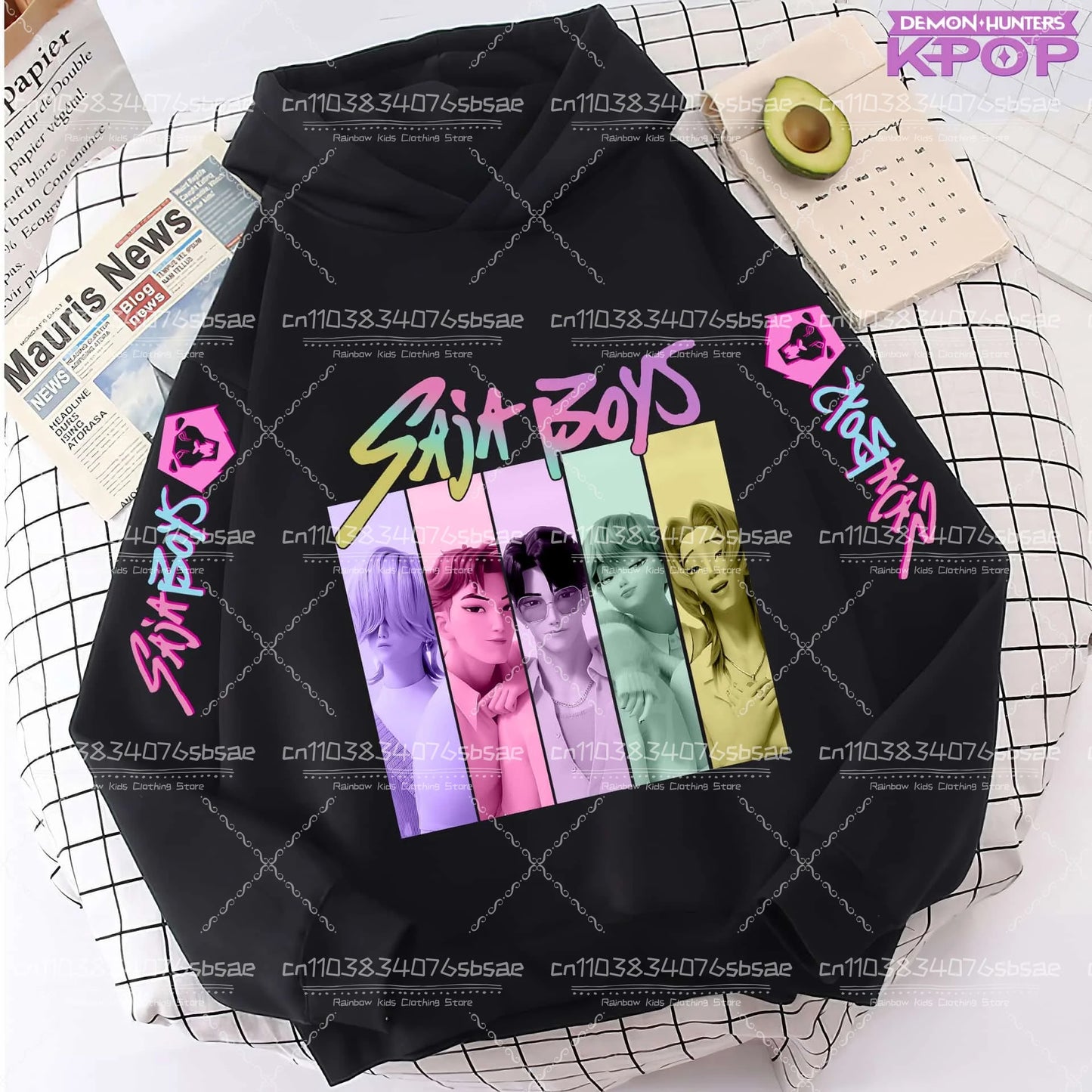 K-pop Saja Boys Demon Hunters 2025 Graphic Hoodies for Men Women Fashion Sweatshirt Long Sleeve Casual Fleece Hooded Streetwear