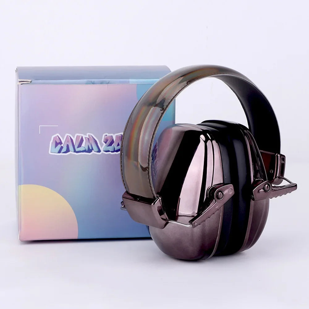 Fashionable Electroplated Earmuffs Kids Hearing protector Anti-noise Headphones For Autism children  Ear Defenders Toddlers Gift