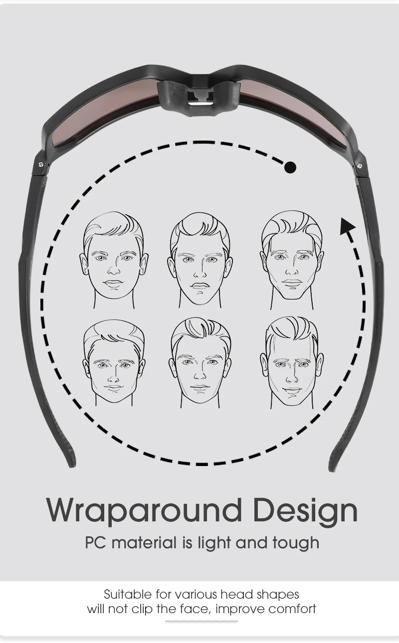 SCVCN Cycling Glasses Bike Mountain Bicycle Hiking Camping Golf UV400 Sunglasses Sport Protection Glasses for Men Women Baseball