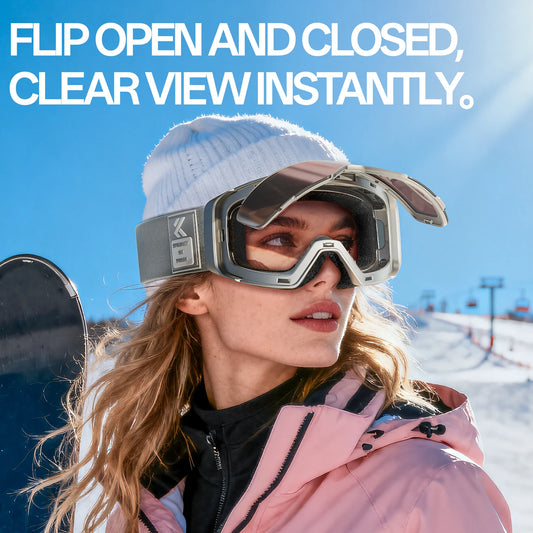 Kapvoe Men Outdoor Photochromic Snow Goggles Ski Goggles Winter Snowmobile Snowboard Anti-Fog Mask Women UV400 Sports Glasses