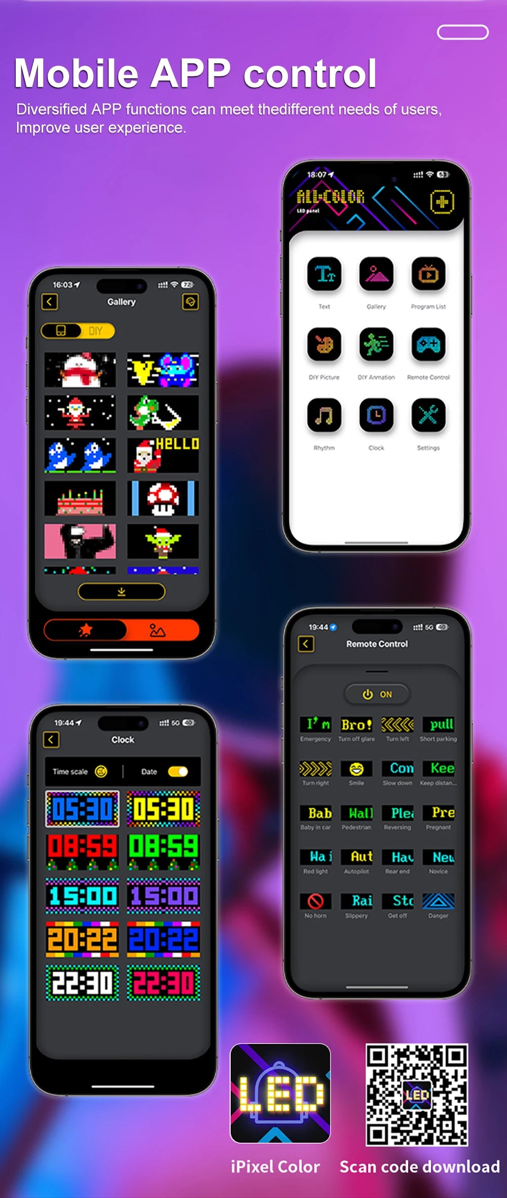 LED Hat Light Display Screen DIY Smart Pixel Matrix Baseball Hat Rechargeable Bluetooth APP Control Hip Hop Street Party Decor