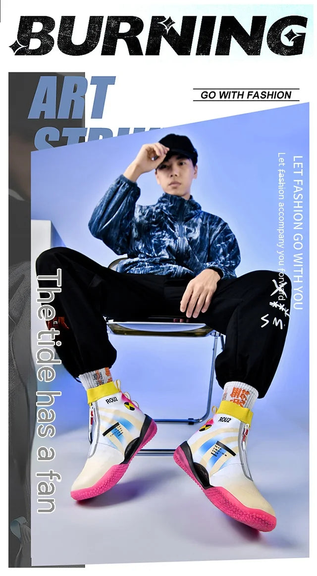 New basketball shoes male high top students wear-resistant outdoor concrete actual combat flying woven breathable combat boots