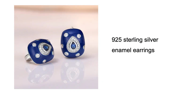 LAYA Blue Sapphire Ring For Men Women Retro Shinning Zircon Synthetic Crystal 925 Sterling Silver Classic Original Jewelry