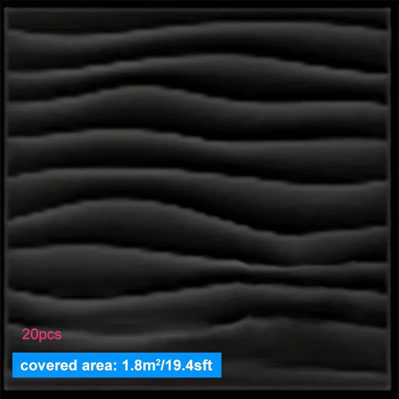 20PCS 3D Wall Panels 30x30cm Indoor Wall Decoration for Living Room Bedroom Hotel Office  Mural Tile-Panel-Mold 3D Wall Sticker