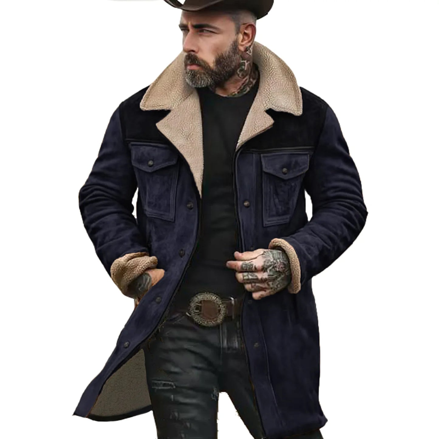 Europe and America 2025 Autumn and Winter Men's Coat Jacket Zipper Coat