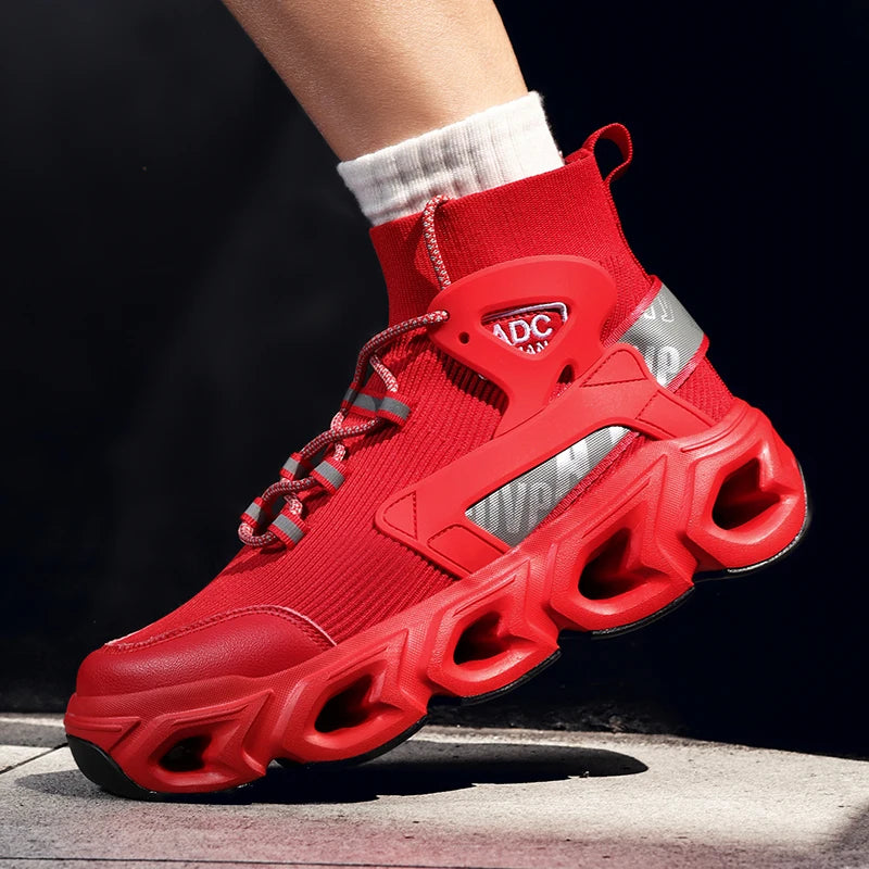 Hip-hop Sneakers Men High-tops High-street Sports Shoes Brand Designer Leisure Shoe Men Comfy Breathable Walking Shoes Male