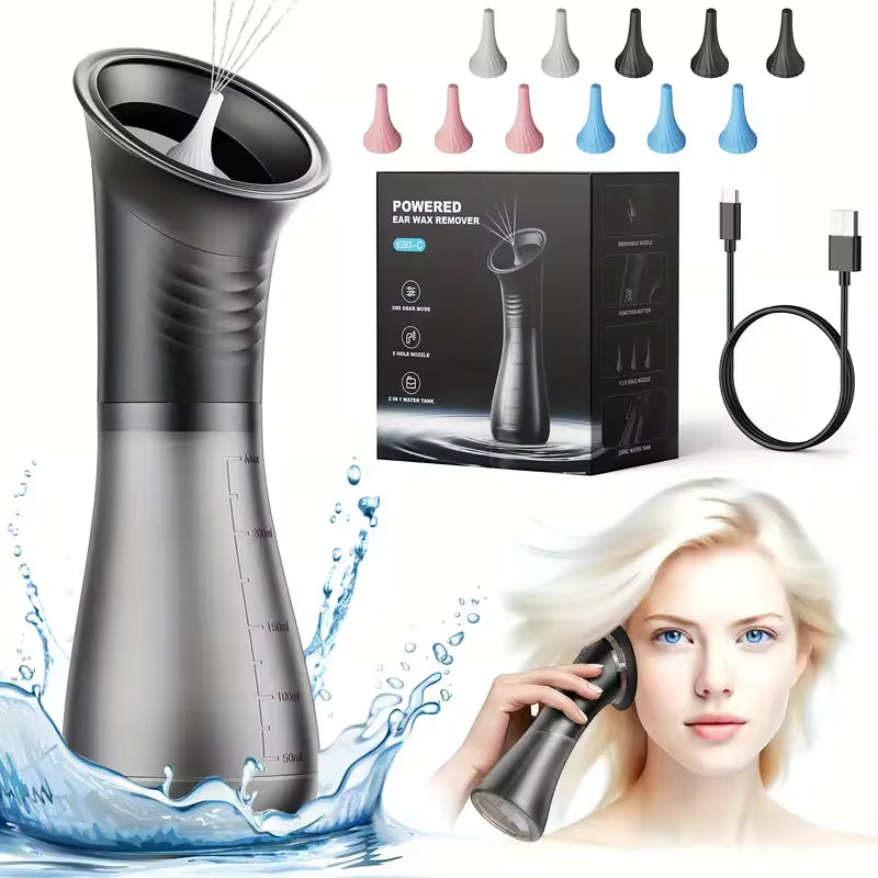 Electric Ear Washer Household Convenient Cleaner Earwax Cleaning Tool Flusher