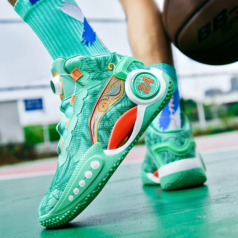 Men's Basketball Shoes Breathable Cushioning Non-Slip Wearable Sports Shoes Gym Training Athletic Basketball Sneakers for Women