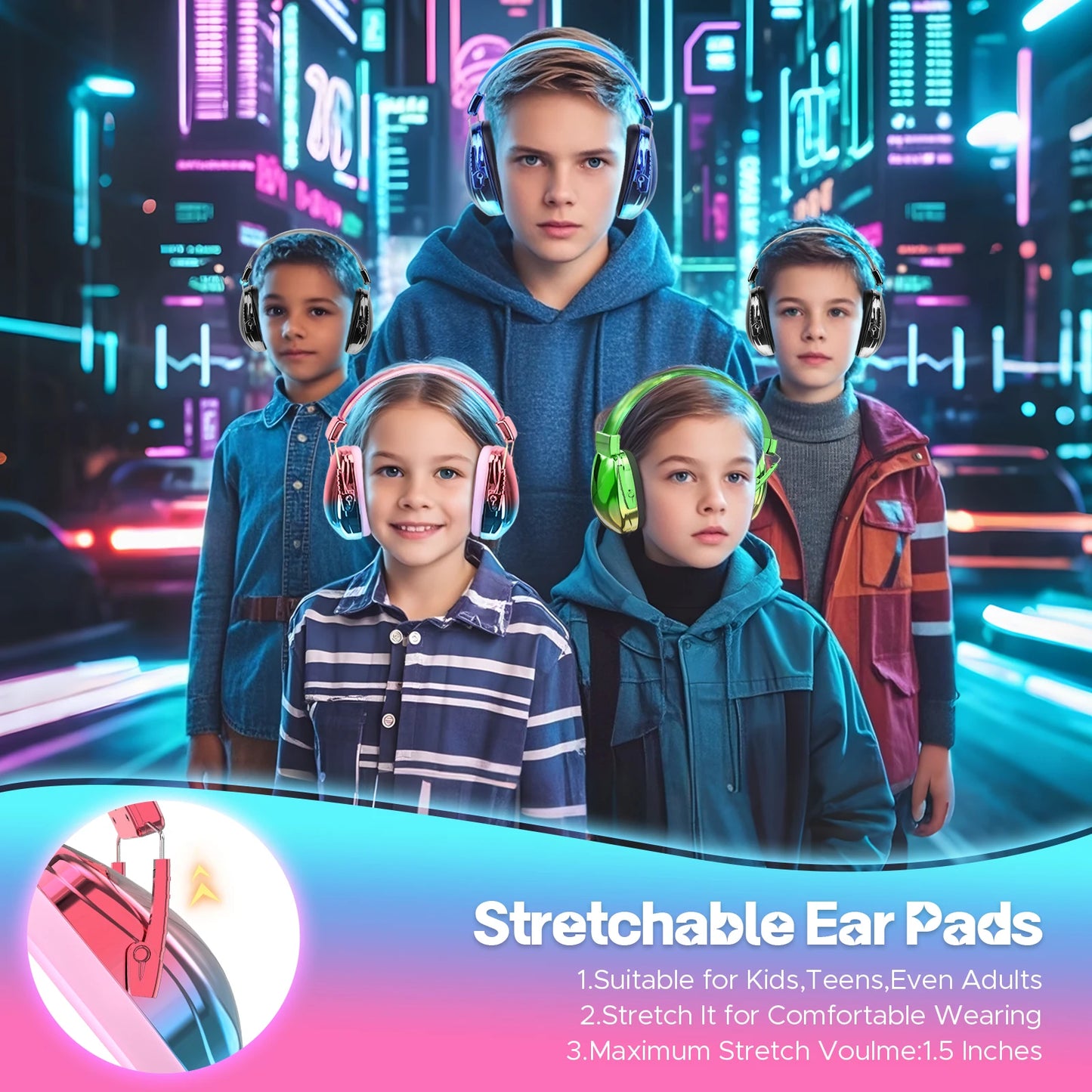 Fashionable Electroplated Earmuffs Kids Hearing protector Anti-noise Headphones For Autism children  Ear Defenders Toddlers Gift