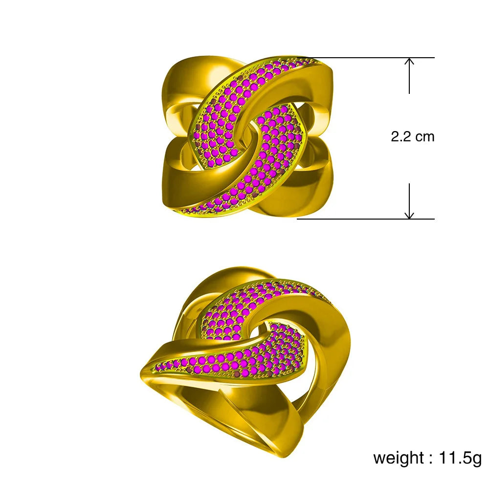 Bride Talk Frosted Finger Ring Cross Line Cubic Zirconia Steel Emery Women Fashion Ring Pretty Bridal Jewelry Accessories