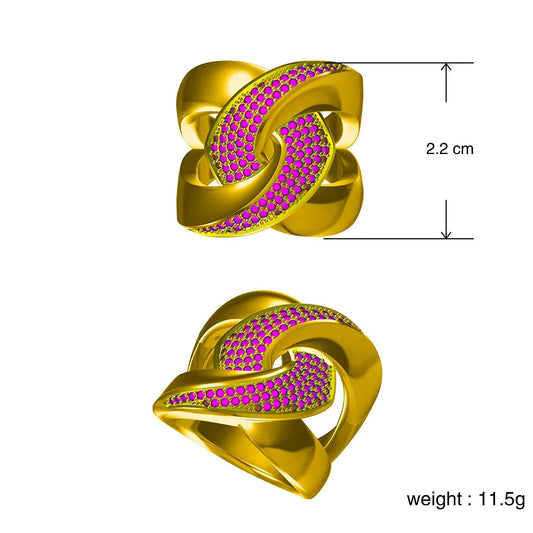 Bride Talk Frosted Finger Ring Cross Line Cubic Zirconia Steel Emery Women Fashion Ring Pretty Bridal Jewelry Accessories