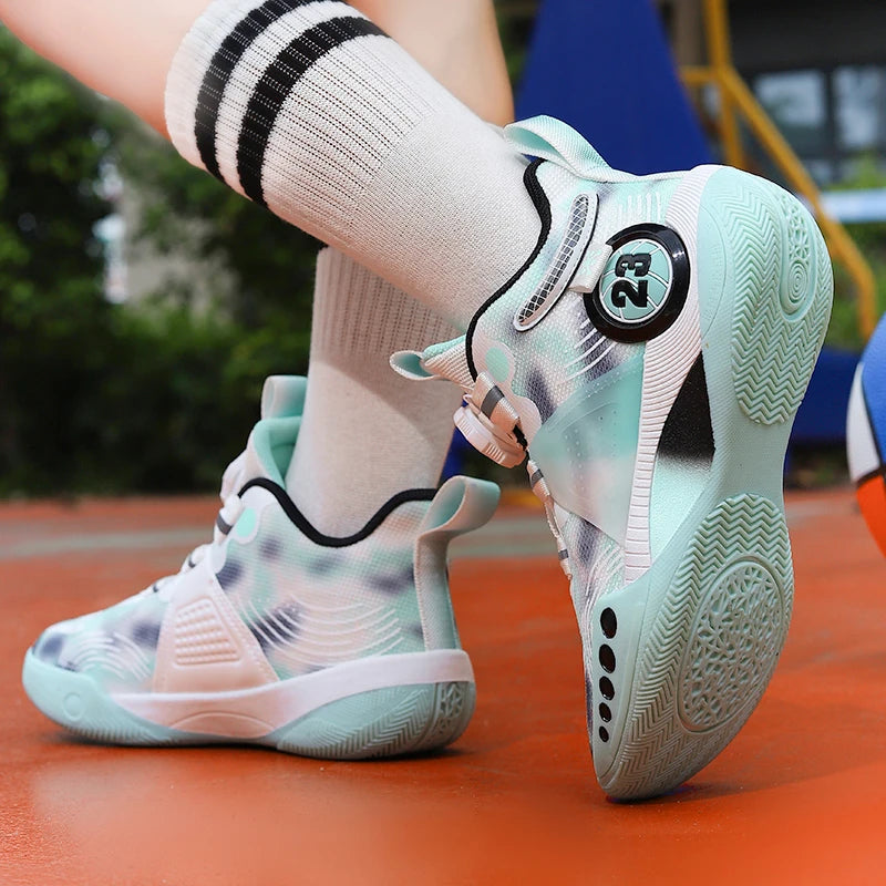 New children's sports shoes men's primary school students actual combat basketball shoes men's non-slip children's shoes