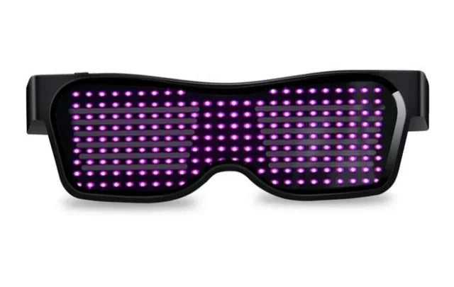 Multilingual LED Glasses Bluetooth DIY Text Graffiti RGBW/RED/Green Color for Halloween Party Rave Music Festival Glow Glasses