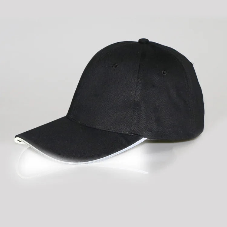 Fiber Optic Cap LED Hat with 7 Colors Luminous Glowing EDC Baseball Hats USB Charging Light Up Caps Performance Led Cap