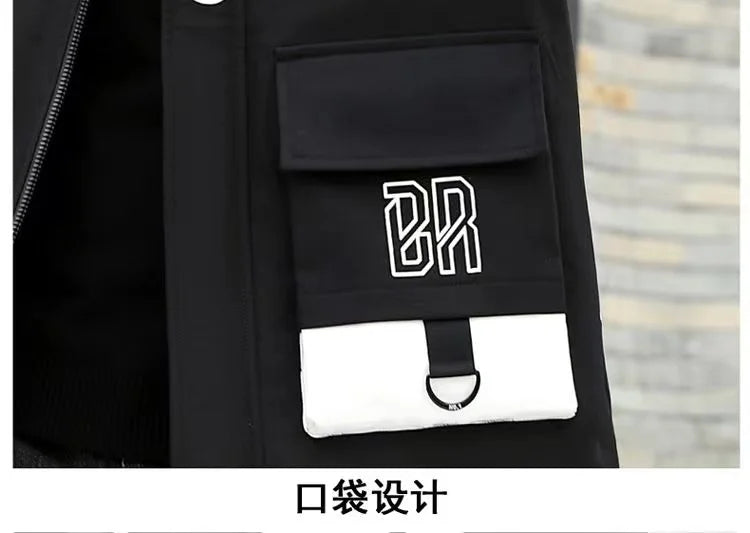 Winter cotton jacket men's thick warm men's cotton jacket loose winter jacket youth down cotton jacket fashionable cotton jacket