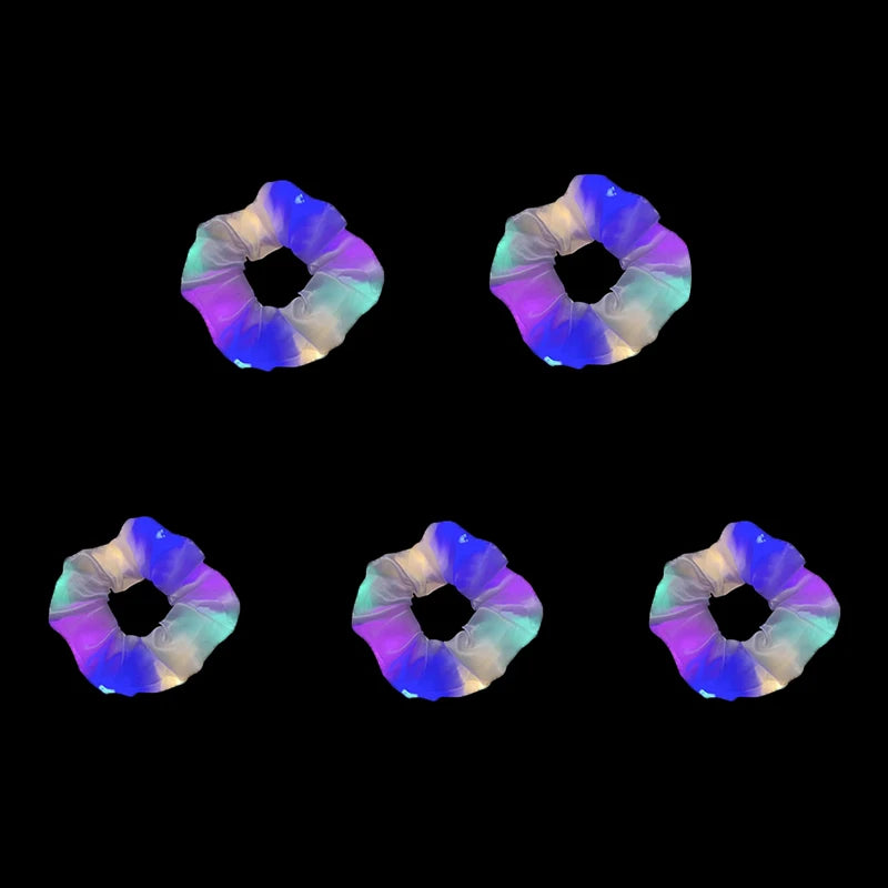 1/10 Pcs LED Luminous Scrunchies Glowing Hairband Girl Light Up Hair Scrunchy Birthday Party Headwear Supplies Hair Accessories