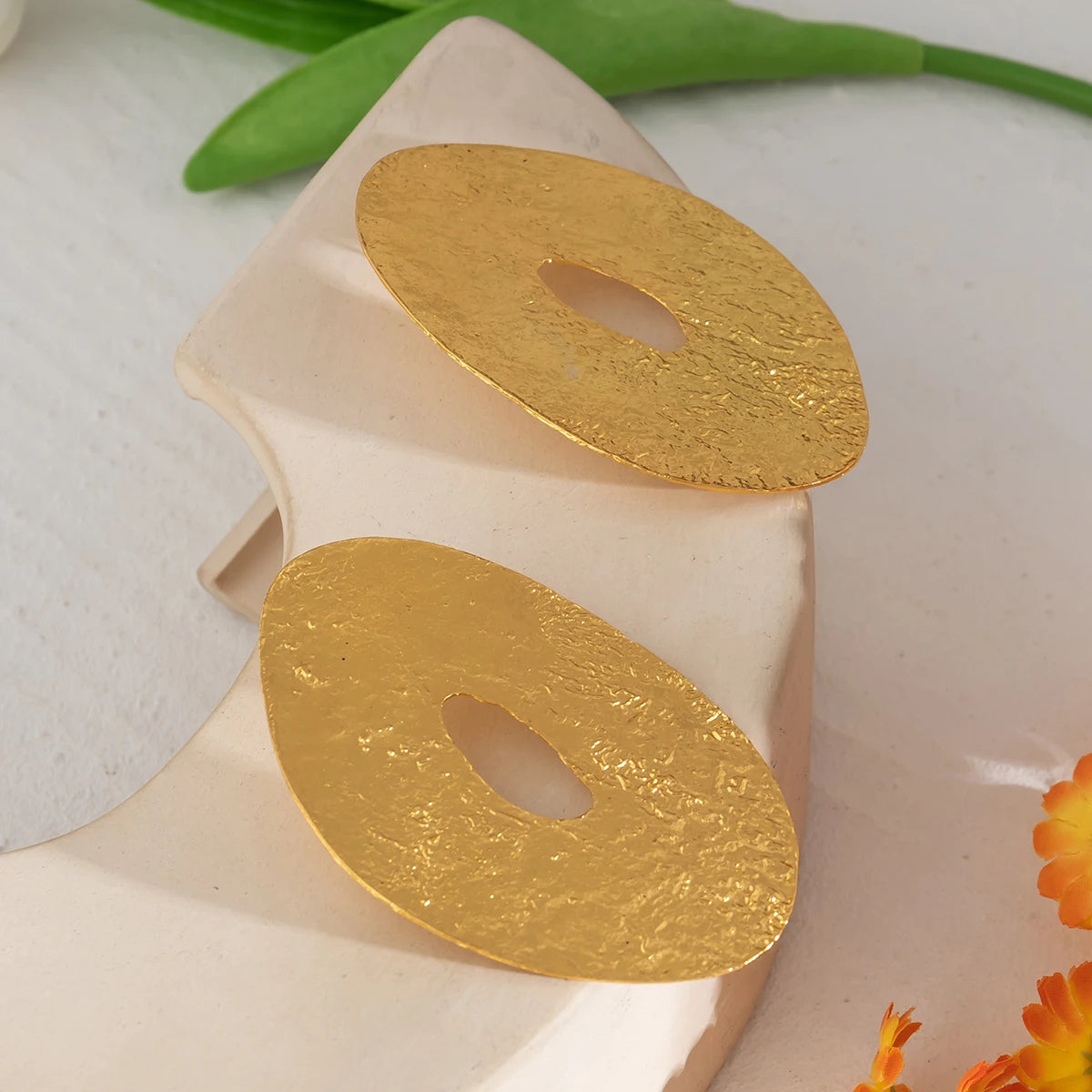 Exaggerated Large Irregular Ellipse Stud Earrings for Women Trendy Charms Wedding Accessories 2023 Fashion Jewelry Female Gifts