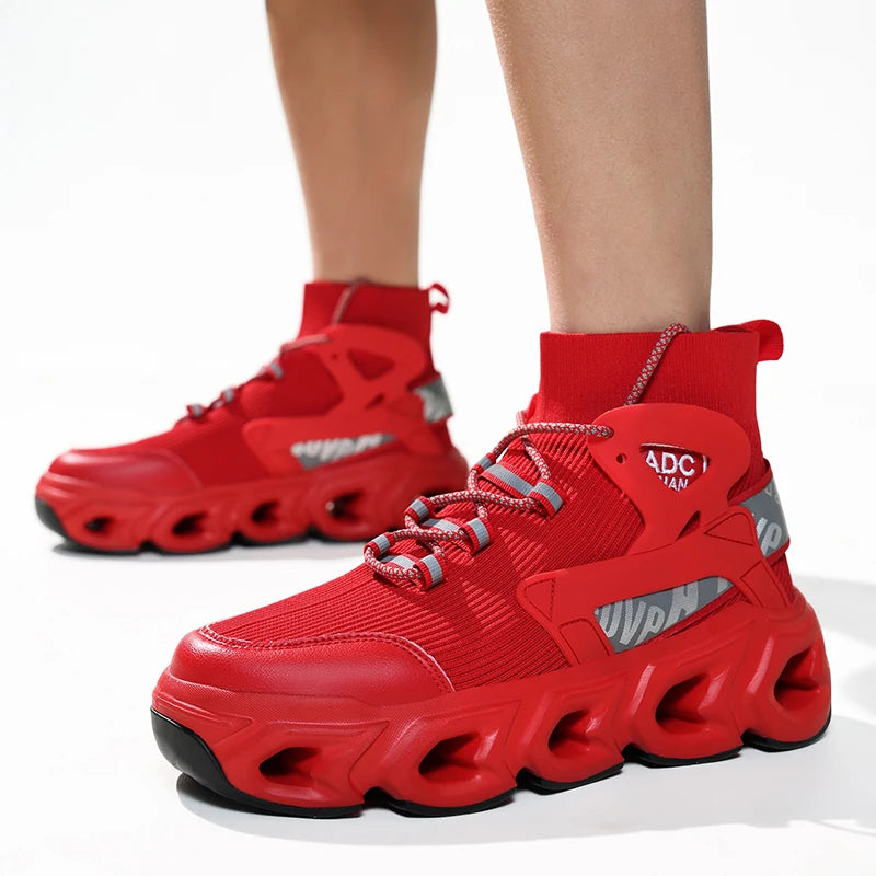 Hip-hop Sneakers Men High-tops High-street Sports Shoes Brand Designer Leisure Shoe Men Comfy Breathable Walking Shoes Male