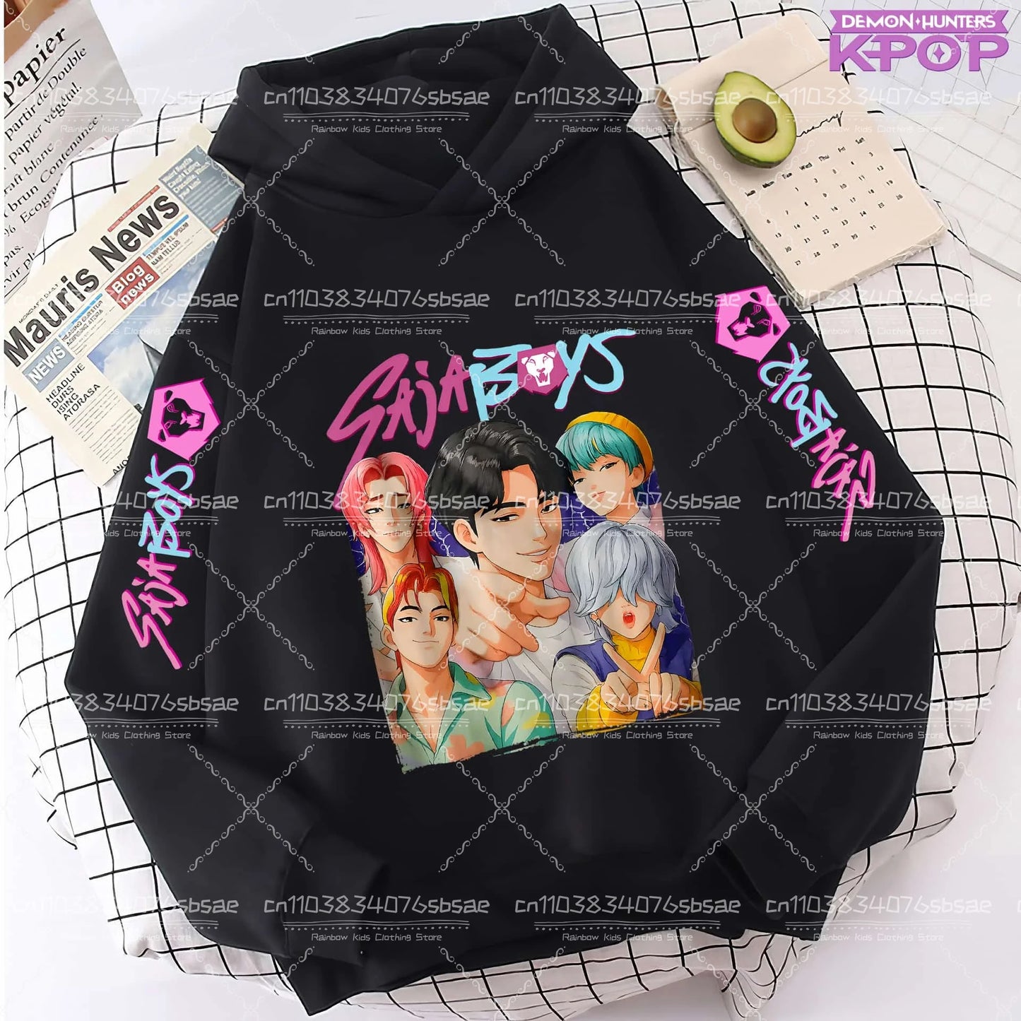 K-pop Saja Boys Demon Hunters 2025 Graphic Hoodies for Men Women Fashion Sweatshirt Long Sleeve Casual Fleece Hooded Streetwear