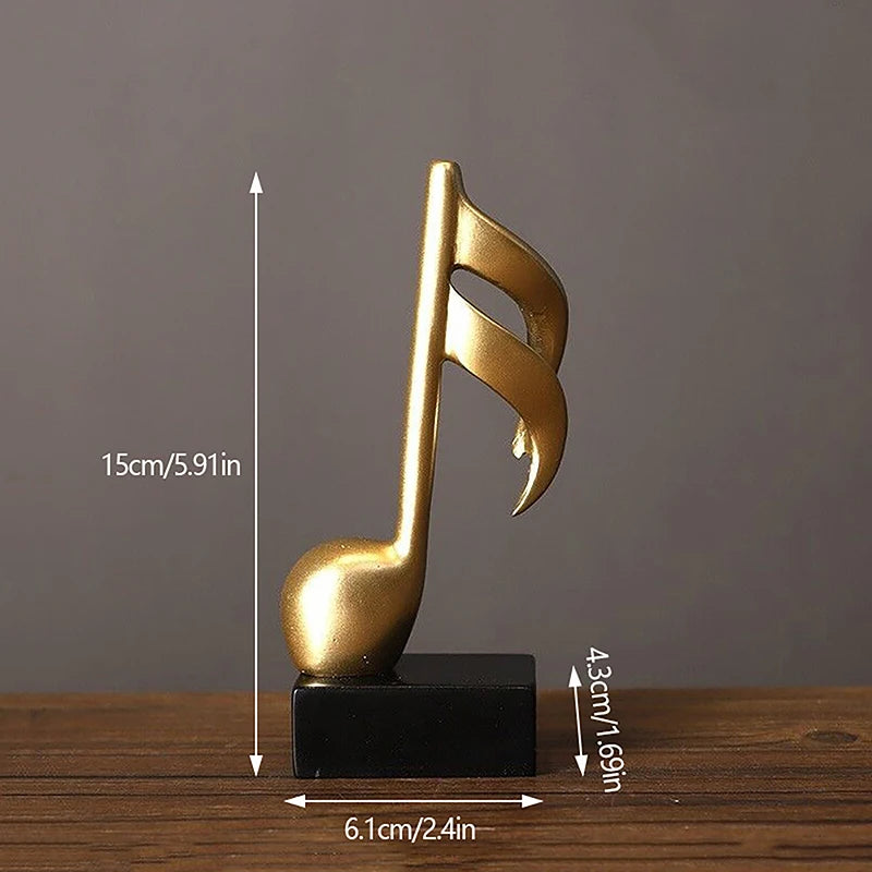 Simple Resin Musical Notes Model Ornaments Living Room Wine Cooler TV Cabinet Desktop Decorative Crafts