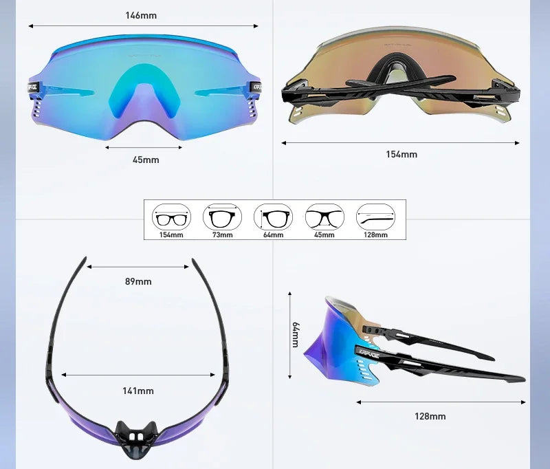 Kapvoe Cycling Sunglasses UV400 Protect Men Bike Sunglasses MTB Eyewear Outdoor Sport Goggles Bike Glasses Oculos De Ciclismo