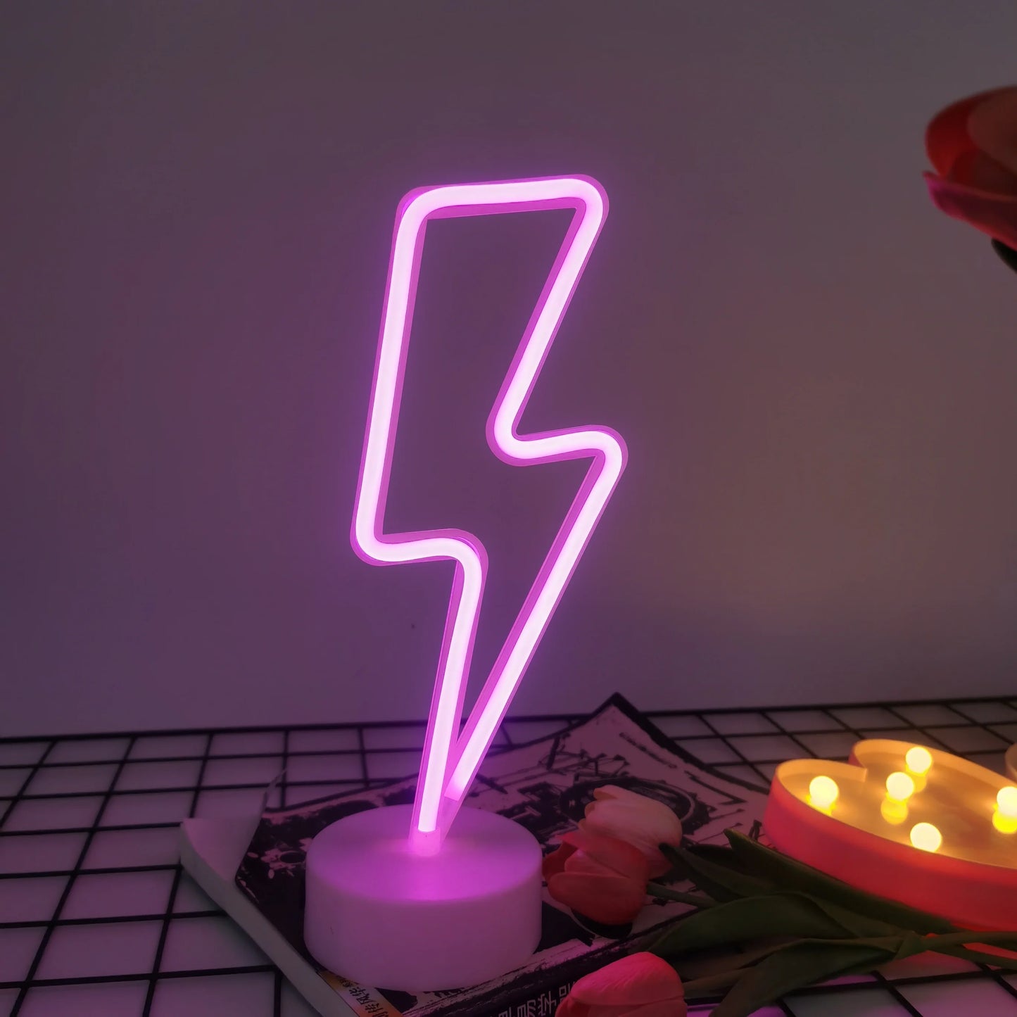 1 Piece, Countertop Decorative Lighting Neon Sign, USB or 3*Aa Battery Powered, Suitable for Holiday Party, Kitchen Home Lighting, Room Decoration Night Light (Battery Not Included)