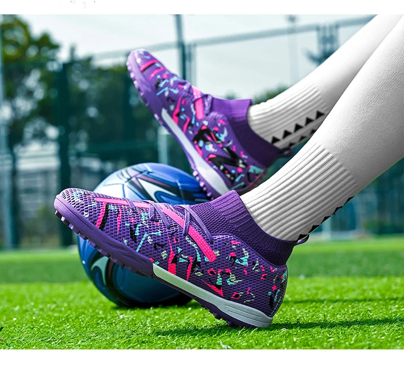 Professional Men Football Shoes TF/FG Soccer Shoes Society Cleats Fast Football Field Boots Sneaker Comfortable Original Unisex