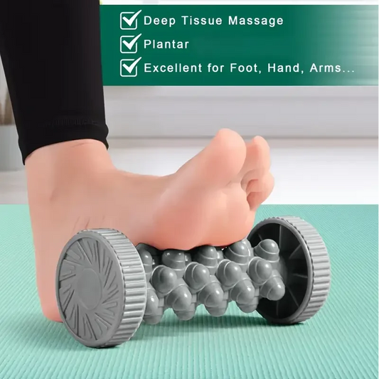 Foot Massager Massage Roller Yoga Massage Ball Plantar Fascia Roller Muscle Relaxation Care Plastic Manual Foot Massager