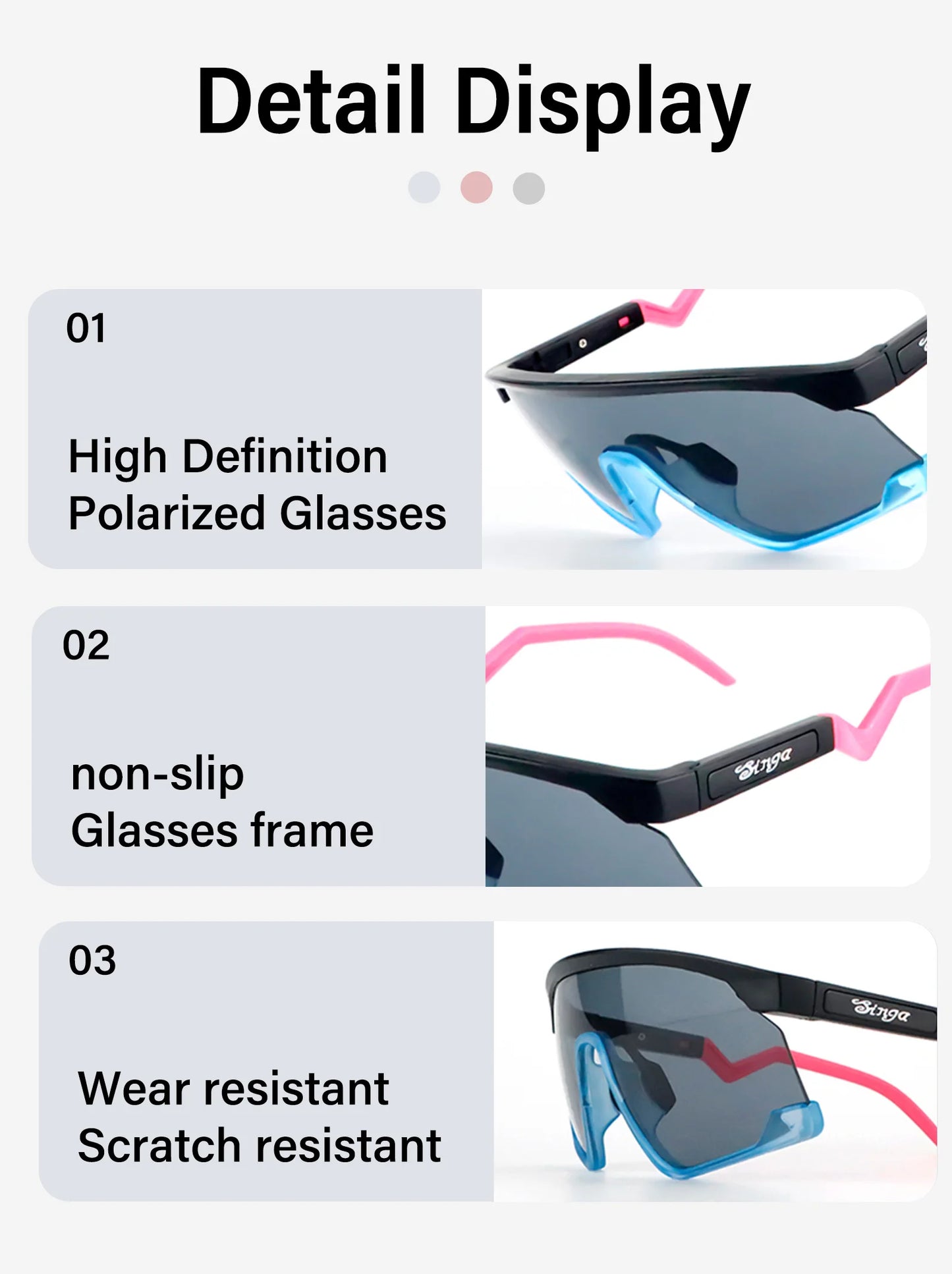 Outdoor Sport Sunglasses for Men Women Fashion Hiking Cycling Sun Glasses Goggles Male Shdes Anti Glare Mirror UV400