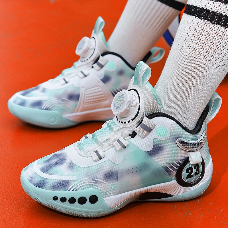 New children's sports shoes men's primary school students actual combat basketball shoes men's non-slip children's shoes