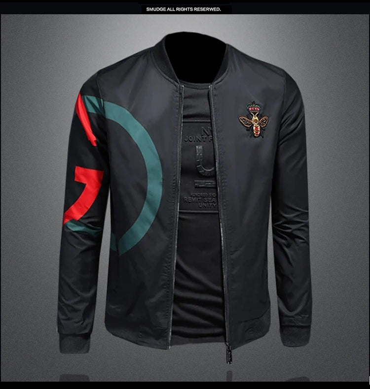 New Spring and Autumn Round Neck Baseball Jacket Men's Jacket Luxury Fashion Designer Casual Slim fit Coat  bomber jacket men