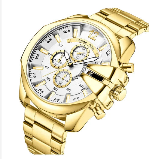 Top Brand Chronograph Watches Men Large Dial Multifunction Military Quartz Business Creative Sports Wristwatch Relogio Masculino