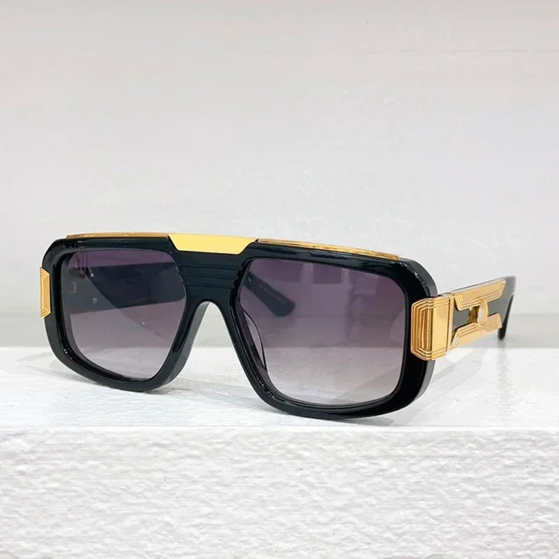 Germany Designer Brand Sunglasses High Quality Punk Thick Acetate Men Uv400 Gradient Eyeglasses with Case