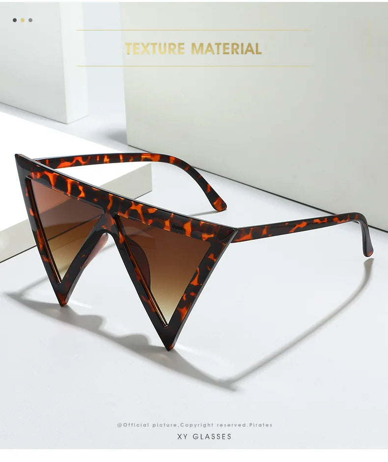 Fashion Y2k Triangle Punk Shades Sunglasses Goggle Women Men Big Frame Steampunk Sun Glasses Trend Windproof Eyewear gafas de so